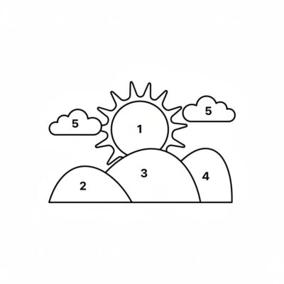 kolorowanka z cyferkami do druku