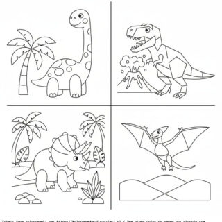 kolorowanki dinozaury do druku