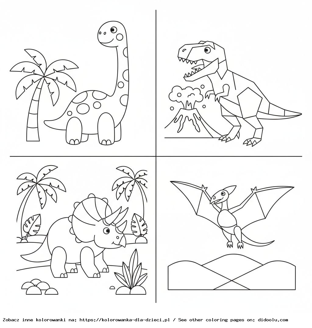 kolorowanki dinozaury do druku