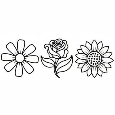 Kwiatowe kolorowanki do wydruku dla dzieci
