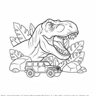 kolorowanki jurassic world do druku