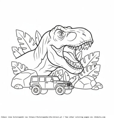 kolorowanki jurassic world do druku