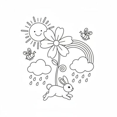 Wiosenne kolorowanki dla dzieci do wydruku