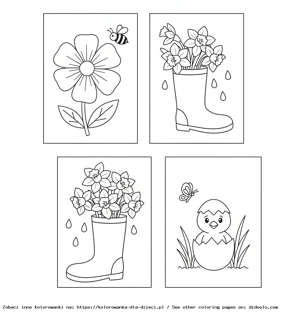 kolorowanki wiosna