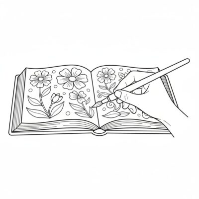 malowanka z pisakiem wodnym