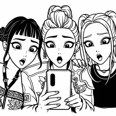 KPop Demon Hunters Kolorowanki dla Dzieci do Druku