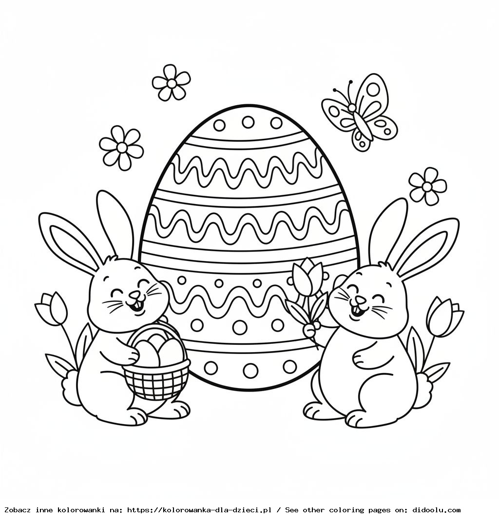 wielkanocne kolorowanki do druku