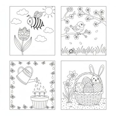 Wiosenne malowanki dla małych artystów