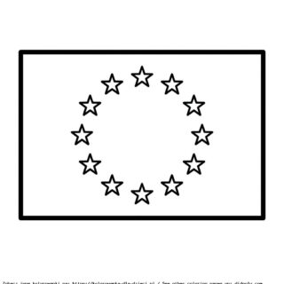 Kolorowanka Flaga Unii Europejskiej
