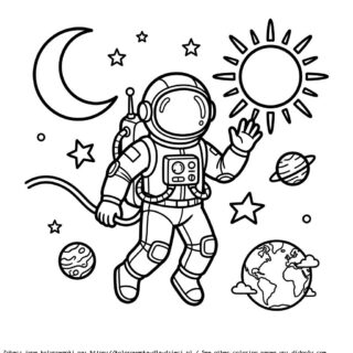 Kolorowanka Astronauta