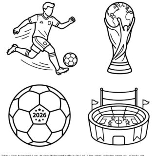 Kolorowanki Mundial 2026 do Druku
