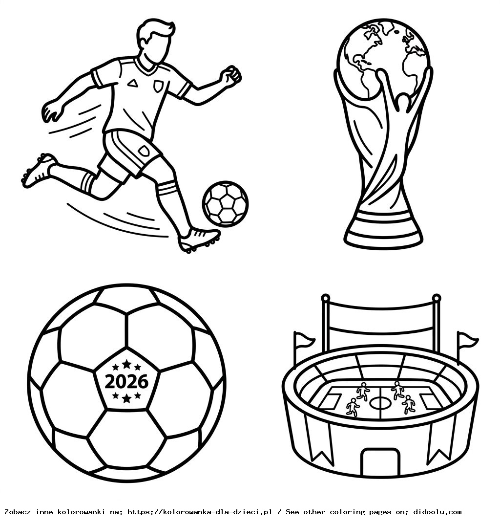 Kolorowanki Mundial 2026 do Druku